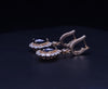 Sapphire Earrings in 14K Yellow Gold with Diamonds