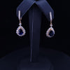 Sapphire Earrings in 14K Yellow Gold with Diamonds