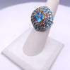 Women's Ring in 14K Yellow Gold with Blue Topaz