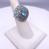Women's Ring in 14K Yellow Gold with Blue Topaz