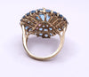 Women's Ring in 14K Yellow Gold with Blue Topaz