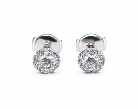 Tiffany & Co Platinum Diamond Soleste Stud Earrings