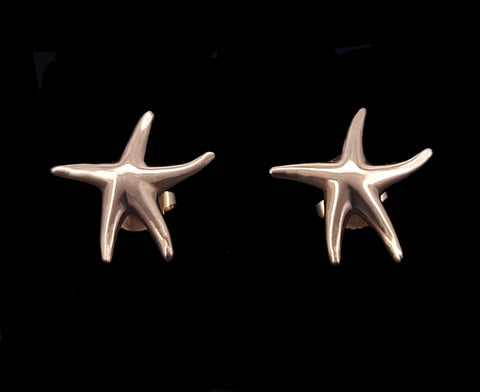 Tiffany & Co Else Peretti Starfish Stud Earrings 18k Yellow Gold
