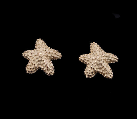 Vintage Tiffany & Co. 18K Yellow Gold Bumpy Starfish Stud Earrings