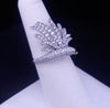 Diamond Swan Ring 18K White Gold & Citrin Eye Size 6.5