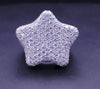Star Shape Ring in 14K White Gold With Diamonds Size 8.5