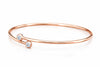 Elsa Peretti Diamond Hoop Single-row Bangle R/G
