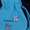 Tiffany & Co. Sterling Silver Kiss Cross Women's  Earrings 925
