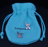 Tiffany & Co. Sterling Silver Kiss Cross Women's  Earrings 925