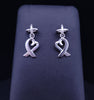 TIFFANY & CO. STERLING SILVER PICASSO LOVING HEART DANGLE EARRINGS