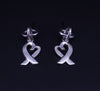 TIFFANY & CO. STERLING SILVER PICASSO LOVING HEART DANGLE EARRINGS