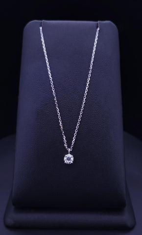 Tiffany& Co Solitaire Diamond Pendant .30ct