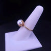 Tiffany & Co Set Paloma Picasso Olive Leaf Pearl Ring & Stud Earrings 18K YG