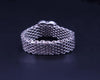 Tiffany & Co. Somerset Heart Mesh Band - Sterling Silver 925 Love Statement Ring