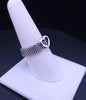 Tiffany & Co. Somerset Heart Mesh Band - Sterling Silver 925 Love Statement Ring