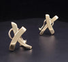 Paloma Picasso Tiffany & Co.  18K Yellow Gold Graffiti X Earrings