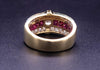 Tiffany & co Vintage  Schlumberger Ring in 18K yellow Gold with Diamonds & Ruby