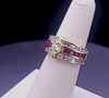 Tiffany & co Vintage  Schlumberger Ring in 18K yellow Gold with Diamonds & Ruby