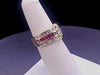 Tiffany & co Vintage  Schlumberger Ring in 18K yellow Gold with Diamonds & Ruby
