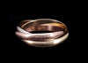 Cartier Tri Color 18K Yellow White & Rose Trinity Band Ring