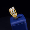 14K Yellow Gold Cluster Diamond Ring  7,75