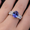 “Jeff Cooper Vintage Oval Tanzanite Diamond Ring in Two-Tone”