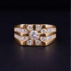 14K Yellow Gold Cluster Diamond Ring  7,75