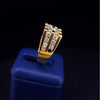 14K Yellow Gold Cluster Diamond Ring  7,75