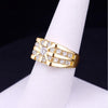 14K Yellow Gold Cluster Diamond Ring  7,75