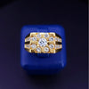 14K Yellow Gold Cluster Diamond Ring  7,75
