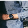 Marine Star Quartz Diamond Black Dial Men's Watch 98D176