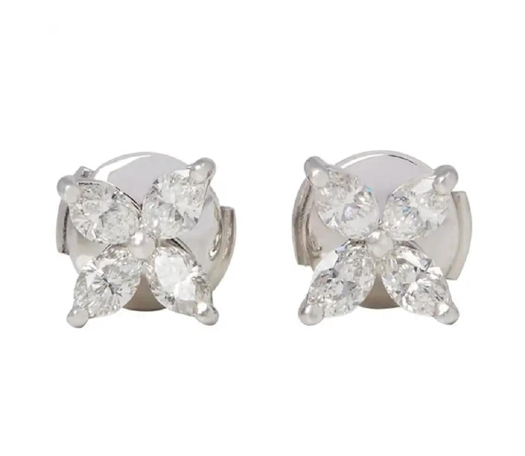 Tiffany Platinum Tiffany Victoria Diamond Stud Earrings Crown Jewelers