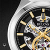 BULOVA Maquina Classic Silver Gold Tone Black Dial Men's watch 98A224