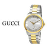 Gucci G Timeless Silver Dial Two Tone Steel Strap Watch For Men - YA126474