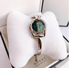 Gucci Horsebit Collection Mother of Pearl Black Dial Silver Steel Strap Watch
