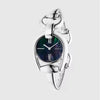 Gucci Horsebit Collection Mother of Pearl Black Dial Silver Steel Strap Watch