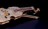 Custome Made Vintage 18K Yellow Gold Violin Brooch With Ruby & Diamonds