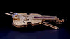Custome Made Vintage 18K Yellow Gold Violin Brooch With Ruby & Diamonds