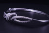 Women's Bracelet with Diamonds in 14K White Gold  Size M