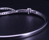 Women's Bracelet with Diamonds in 14K White Gold  Size M