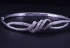 Women's Bracelet with Diamonds in 14K White Gold  Size M