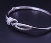 Women's Bracelet with Diamonds in 14K White Gold  Size M