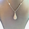 Hand Made Double Chain Necklace in 18K White Gold With Diamonds