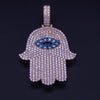 Unisex Hamza Pendant in 14K Yellow Gold With Diamonds