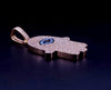Unisex Hamza Pendant in 14K Yellow Gold With Diamonds