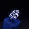 Tiffany & Co Atlas 18K White Gold Three Diamond Open Band Ring