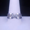Tiffany & Co Atlas 18K White Gold Three Diamond Open Band Ring