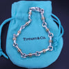 Tiffany & Co. Bar Link Chain Bracelet in Silver & Yellow Gold