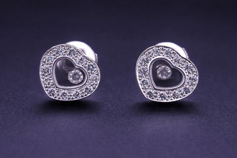 Chopard  Heart Shape Happy Diamonds Earrings
