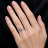 Elegant Platinum Curved Diamond Solitaire Ring